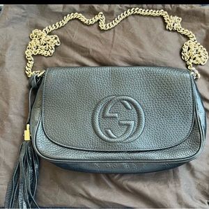 Gucci | Soho Pebbled Calfskin Flap Shoulder Bag